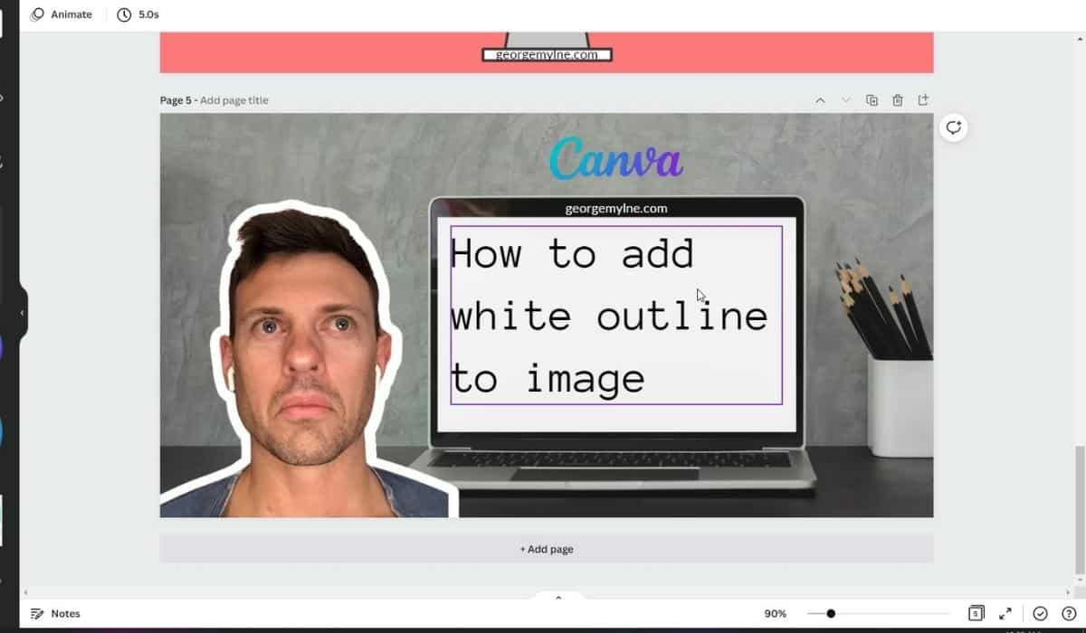 How to Add Coloured Outline to an Image in Canva 2