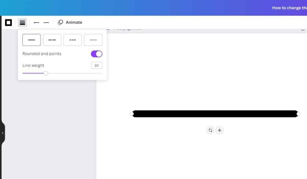 Change the End of Line Style in Canva (Square or Round) 5