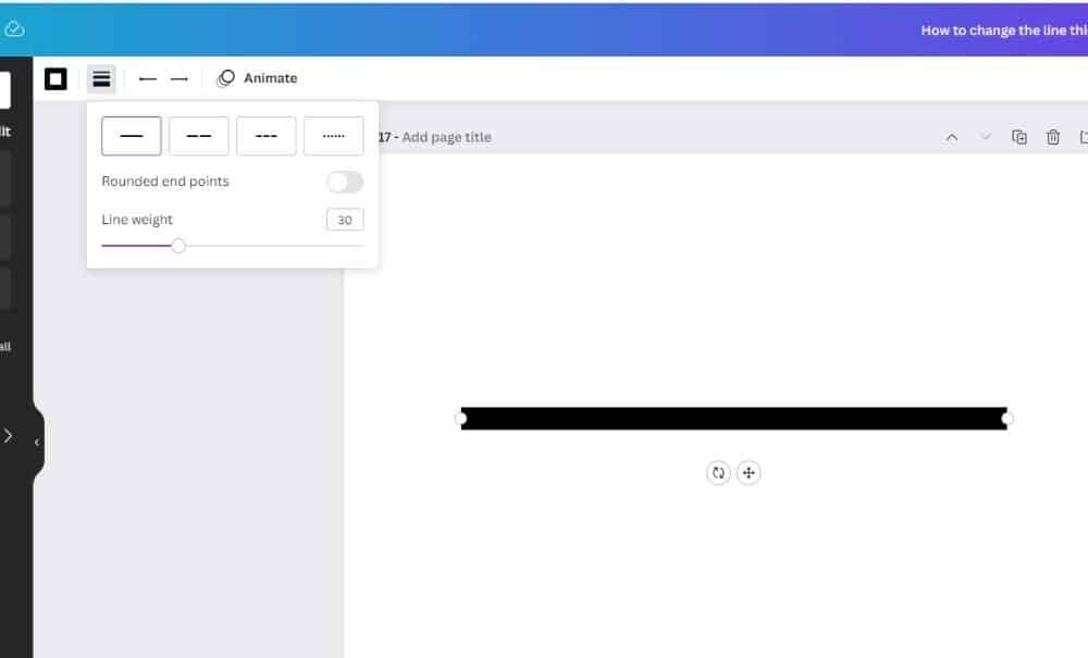 Change the End of Line Style in Canva (Square or Round) 4