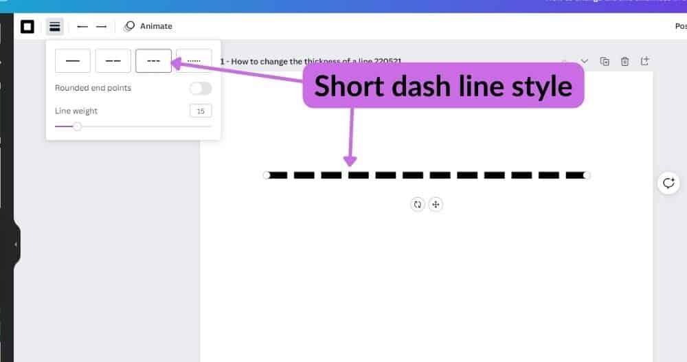 How to Change the Line Style of A Line in Canva (Dot Dash, Short Dash & Long Dash) 6