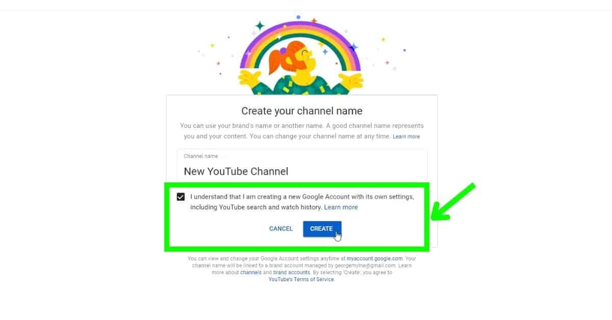 Create a New YouTube Channel with the Same Google Account 8