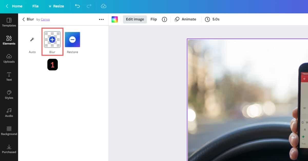 Blur an Image or Censor Private Information in Canva 4