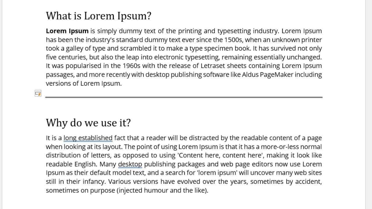 How to Insert a Horizontal Line in MS Word 4