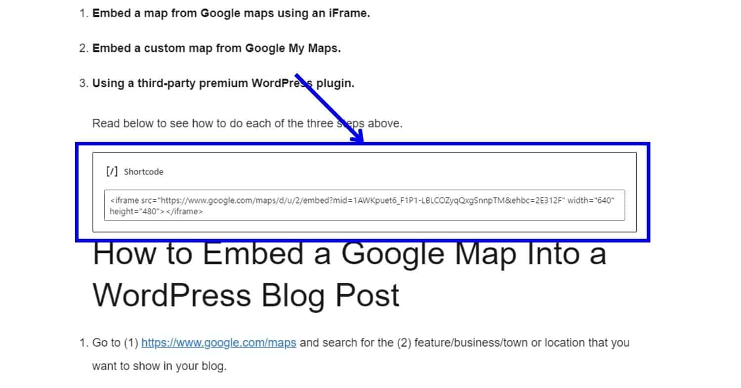 How to Embed Google Map Into WordPress Blog Post (3 Ways) 19