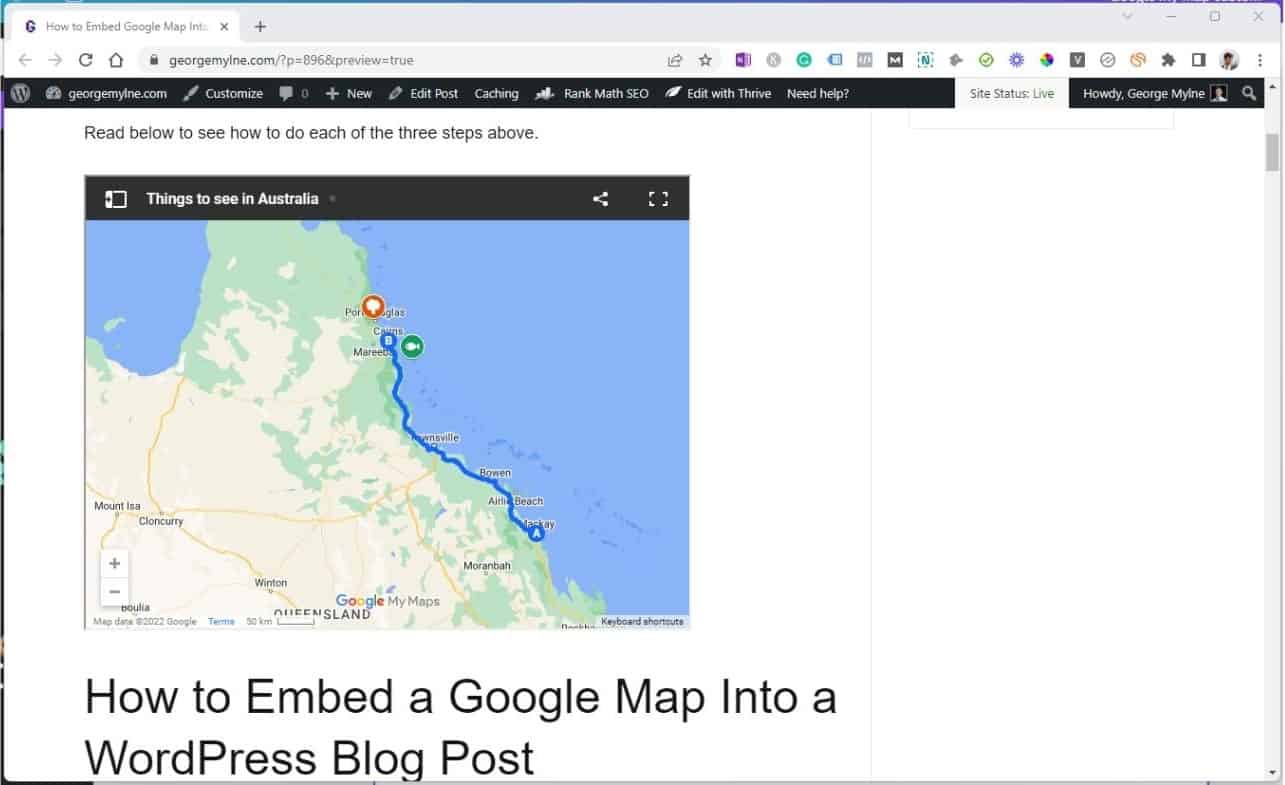 How to Embed Google Map Into WordPress Blog Post (3 Ways) 20