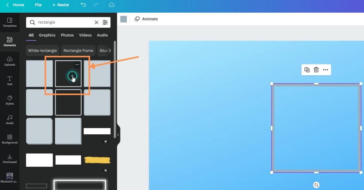 Change Rectangle Line Thickness in Canva 4