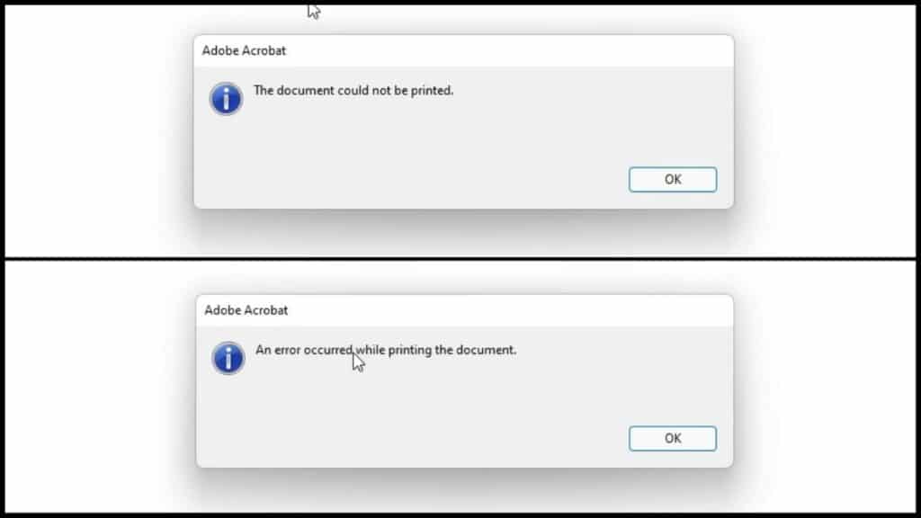 How to fix pdf printing error in Adobe Acrobat 1