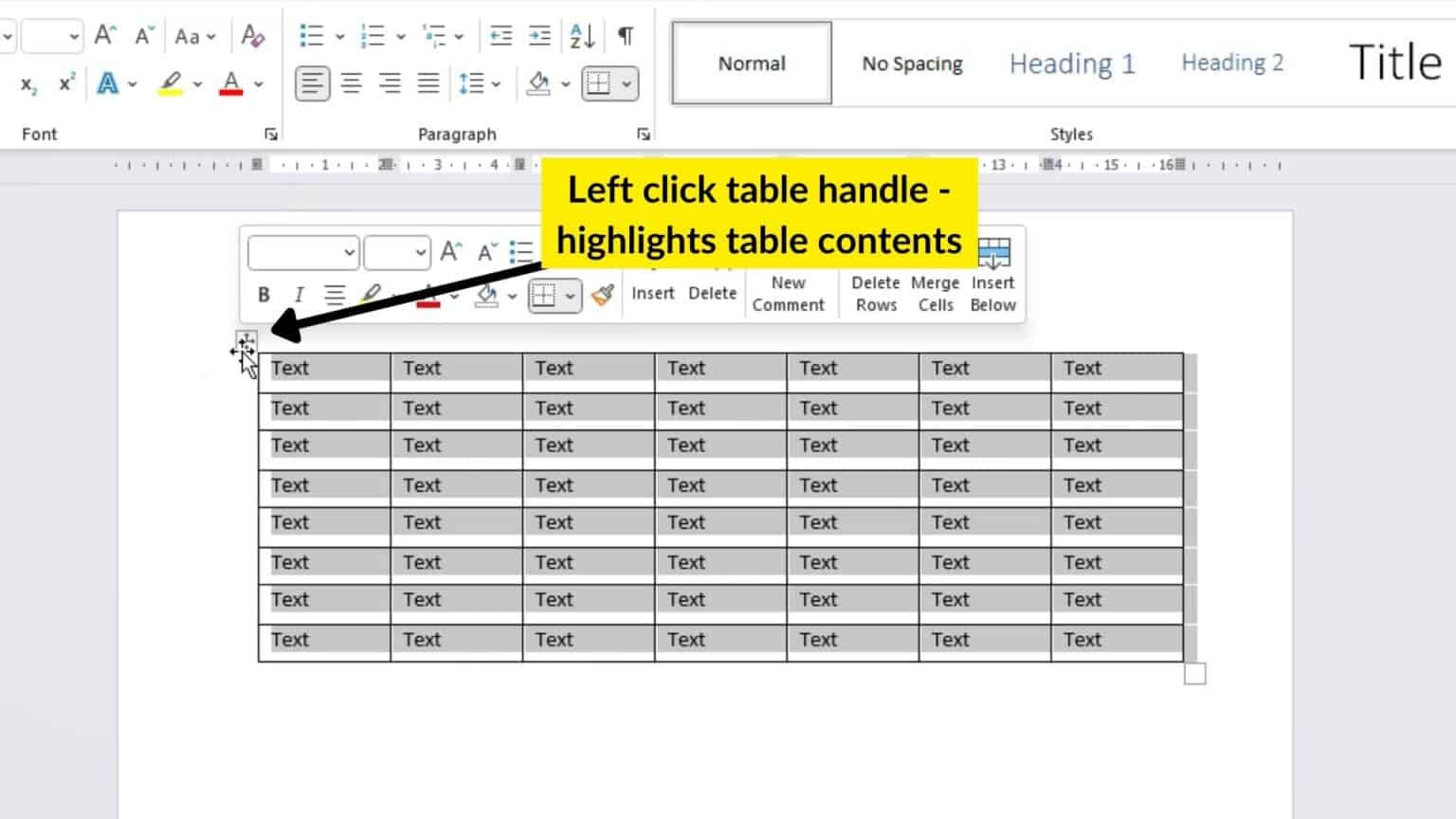 how-to-delete-text-in-a-ms-word-table-clear-contents-without-deleting