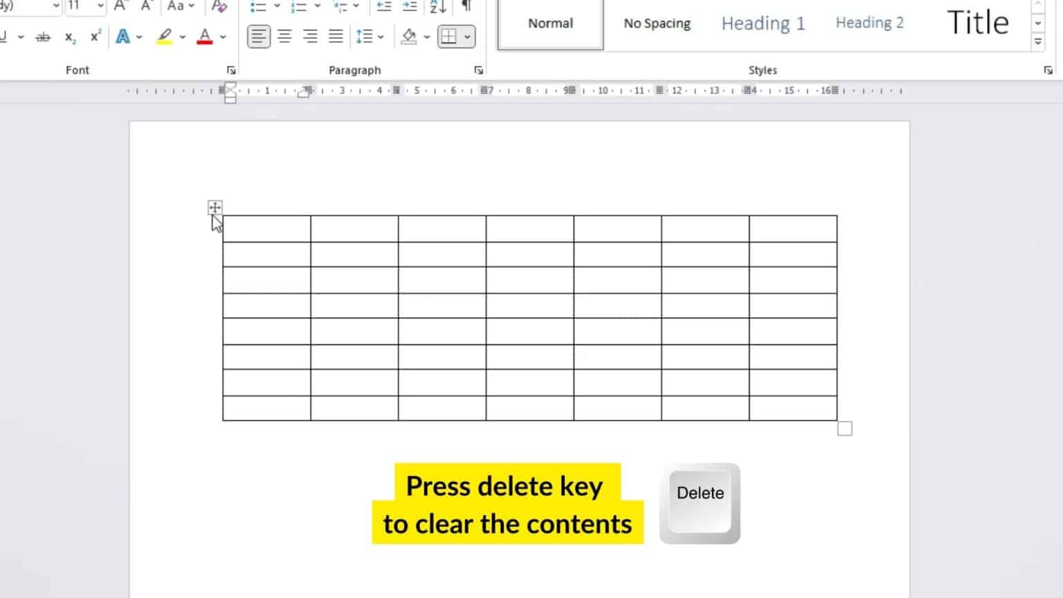 how-to-delete-text-in-a-ms-word-table-clear-contents-without-deleting