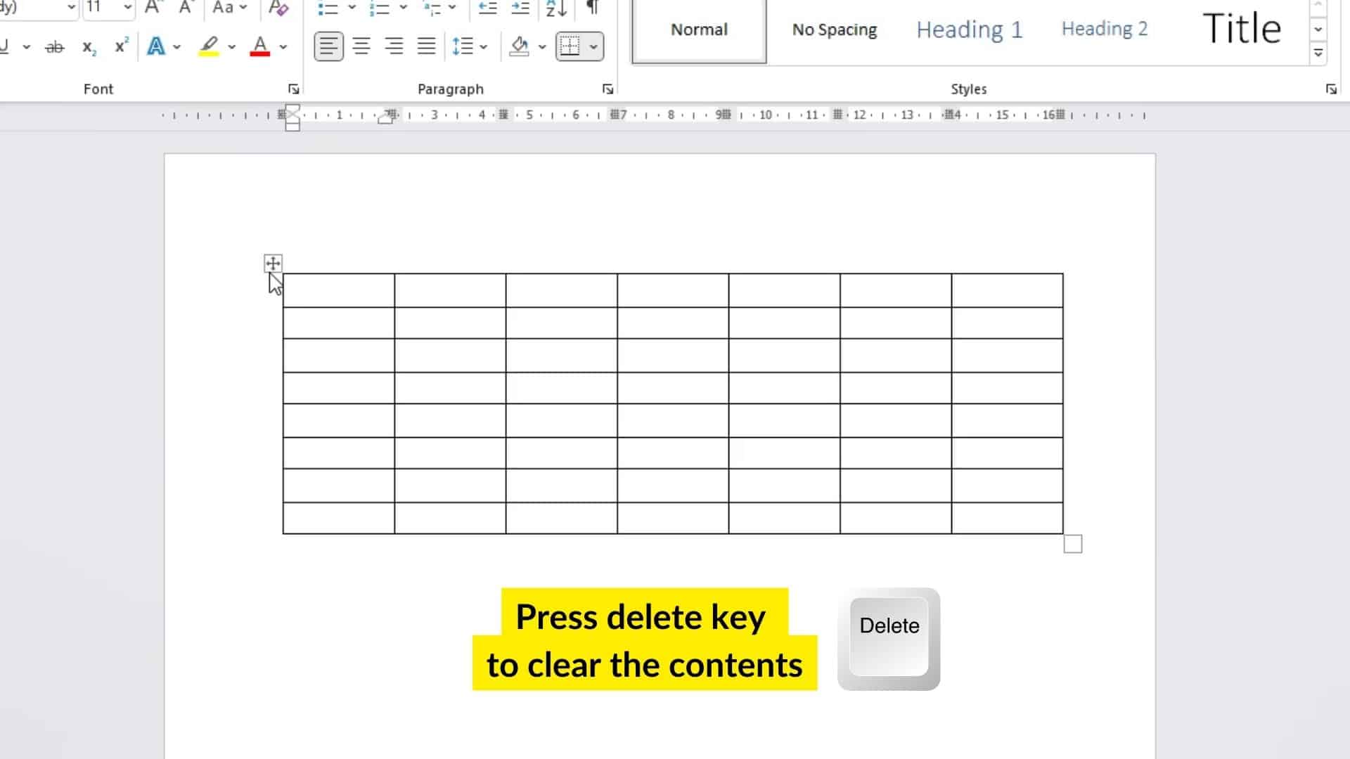 how-to-delete-text-in-a-ms-word-table-clear-contents-without-deleting