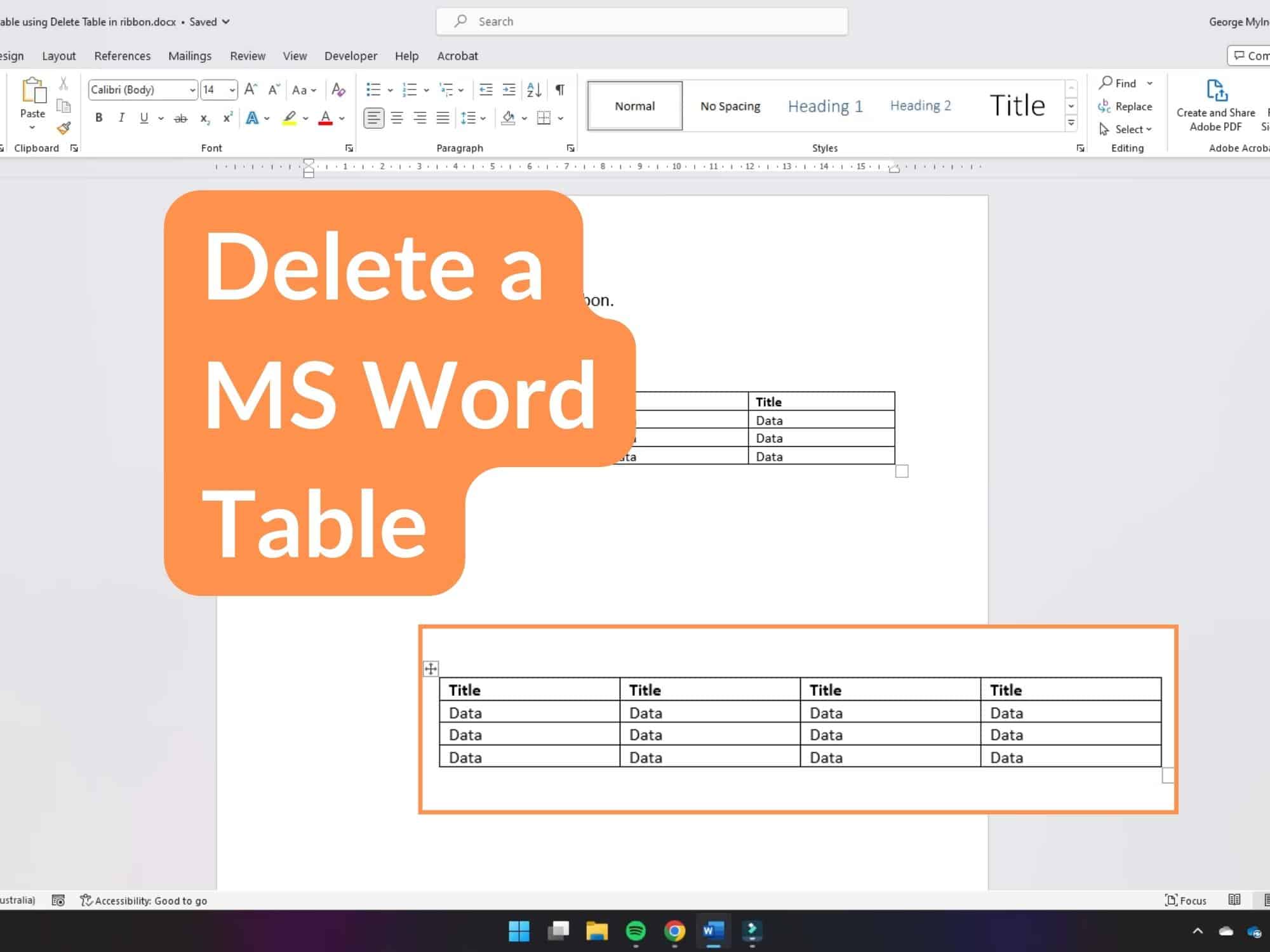 How To Put A Header On A Table In Word