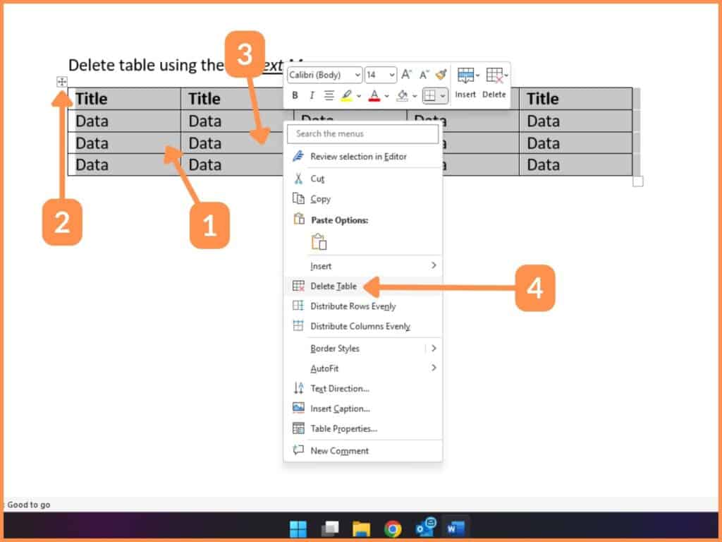 How to Delete a Table in MS Word (4 ways) 2