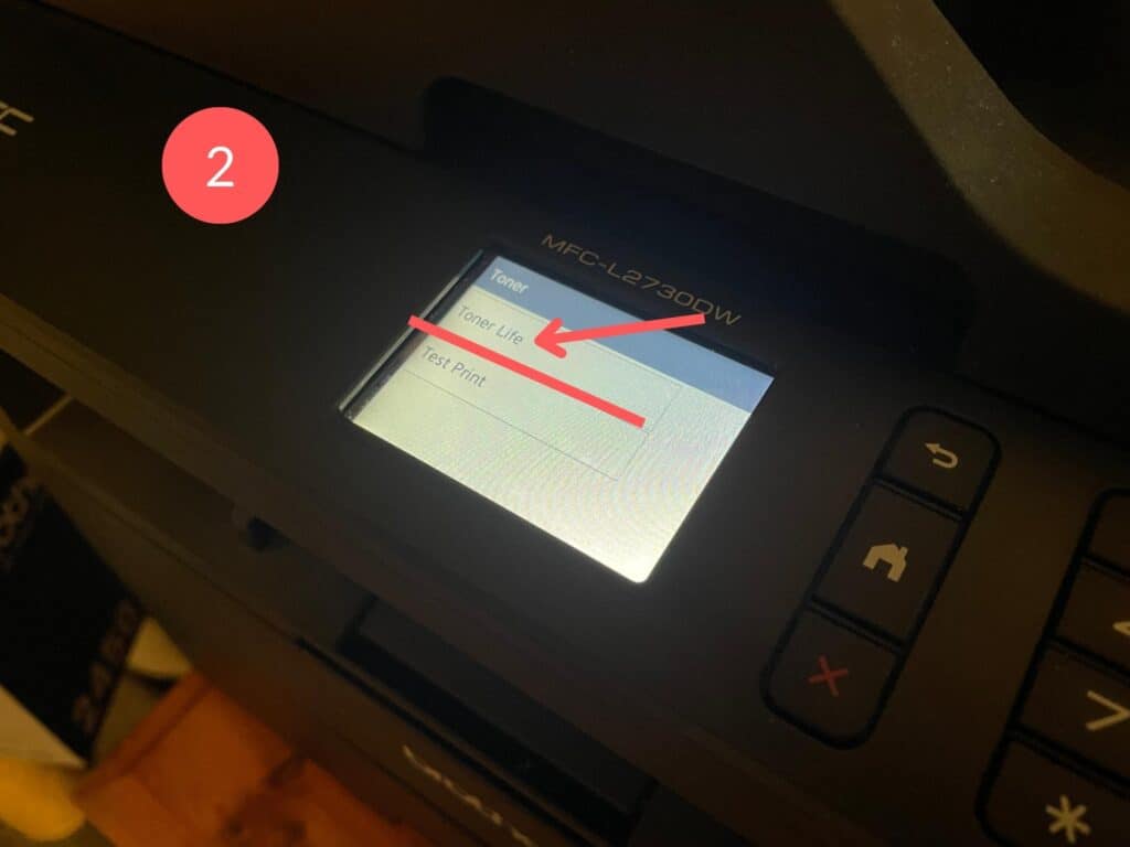 How to check toner levels in Brother Laser MFC Printer 2